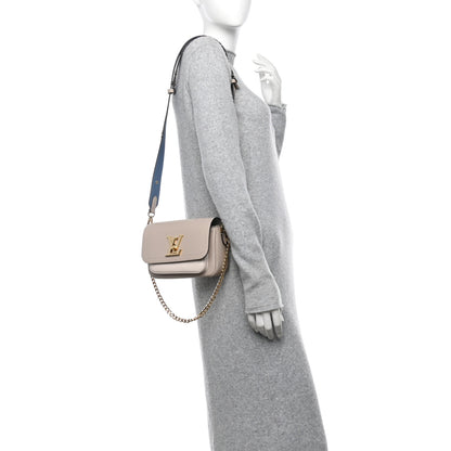 Louis Vuitton Grained Calfskin Lockme Tender Greige 3 of 9