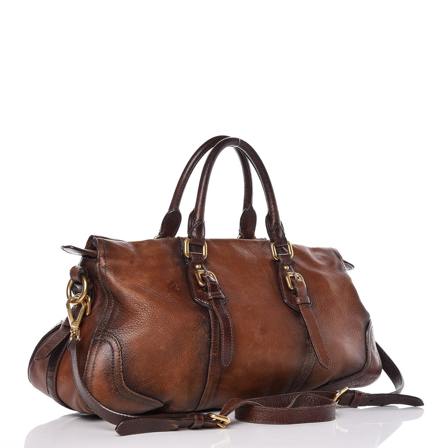 Cervo Antik Shopping Satchel Cacao Sfumato