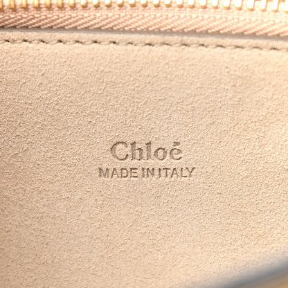 Chloe Calfskin Suede Medium Faye Shoulder Bag Cloudy Blue 6 of 9
