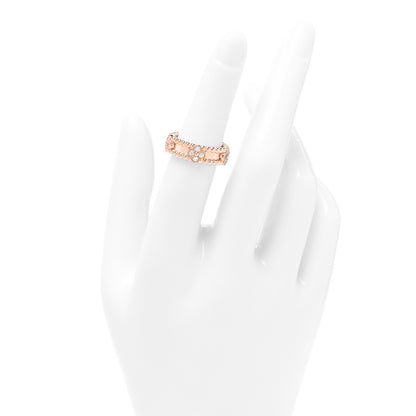 Van Cleef & Arpels 18K Rose Gold Diamond Sweet Perlee Clovers Ring 50 5.5 2 of 5