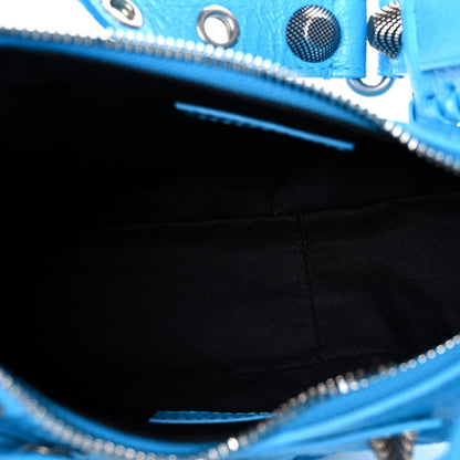 Balenciaga Agneau Arena Le Cagole Shoulder Bag XS Cyan 6 of 14