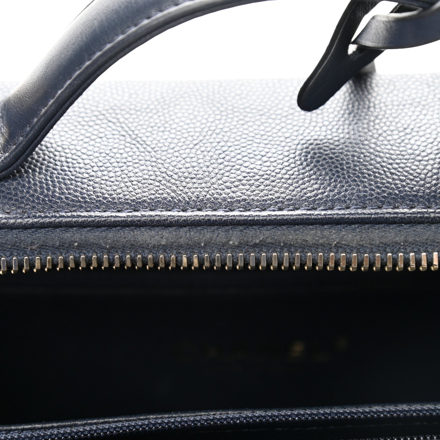 Chanel Caviar Quilted Medium CC Filigree Vanity Case Navy 11 of 11