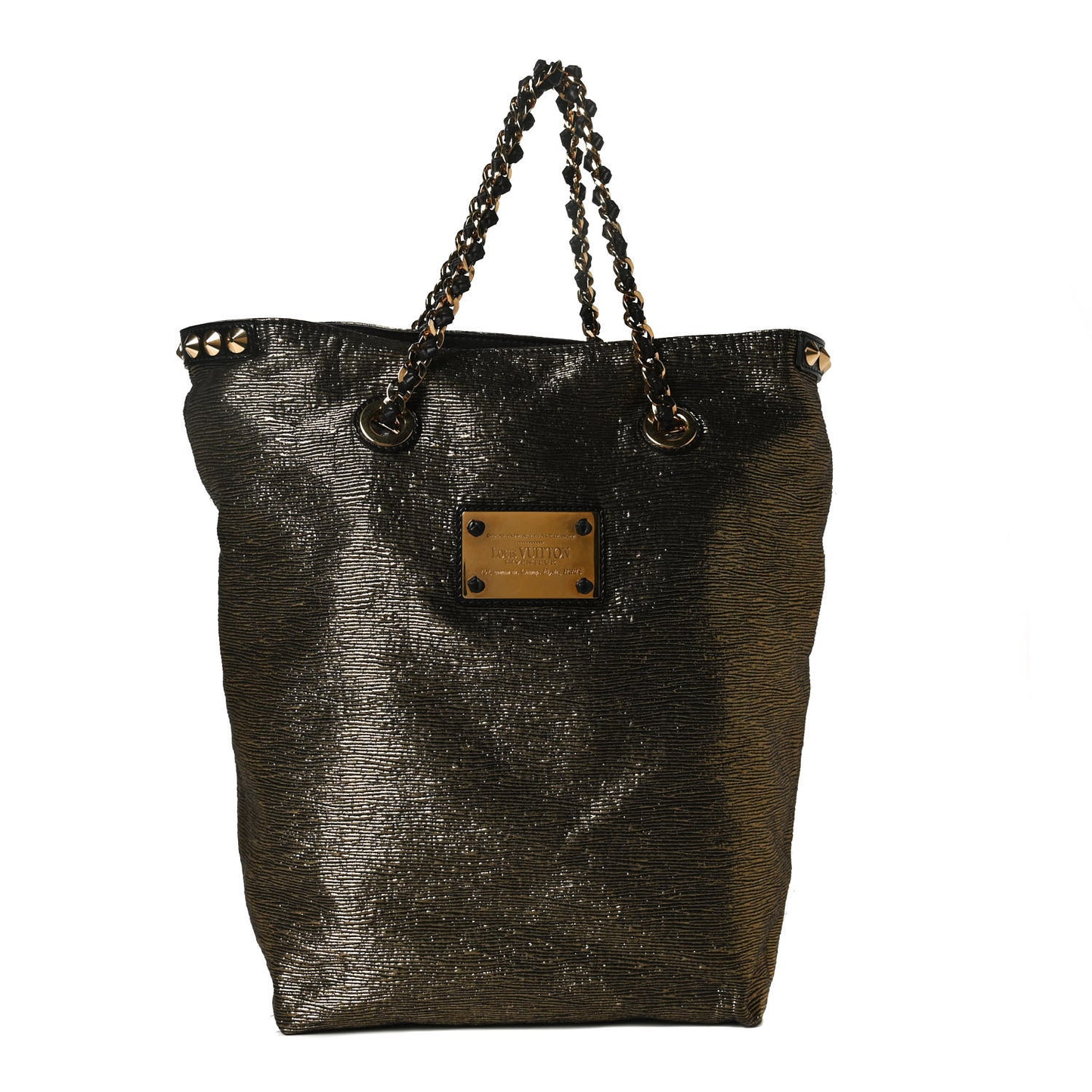 Metallic Jacquard Double Jeu Tote Gold