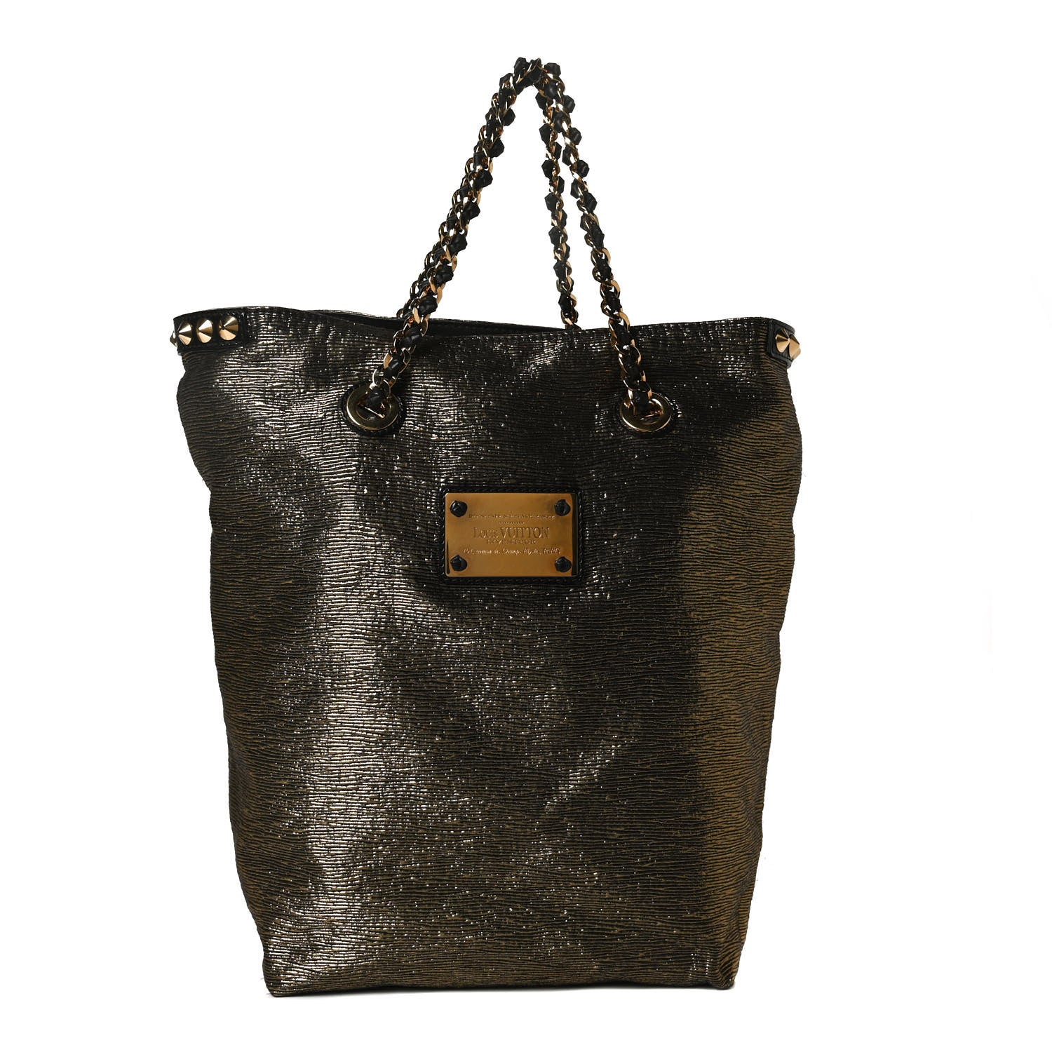 Louis Vuitton Metallic Jacquard Double Jeu Tote Gold 1 of 11