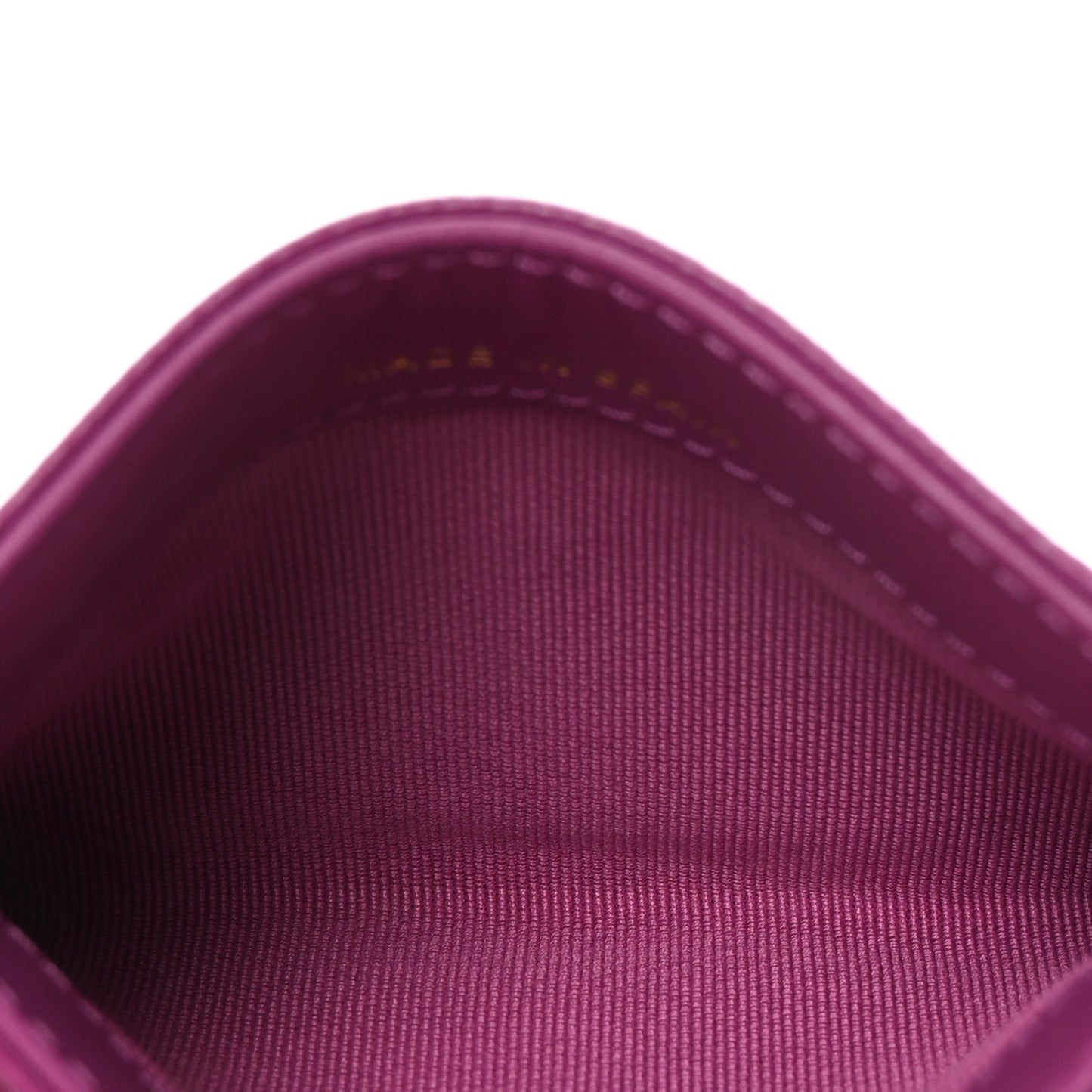 Caviar Quilted Card Holder Purple