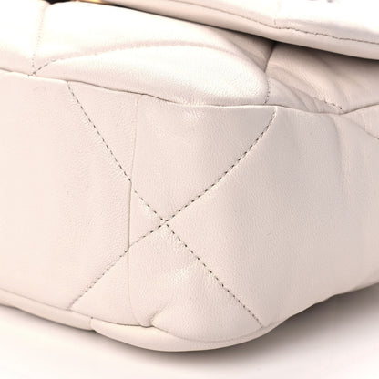 Chanel Lambskin Quilted Medium Chanel 19 Flap Light Beige 10 of 10