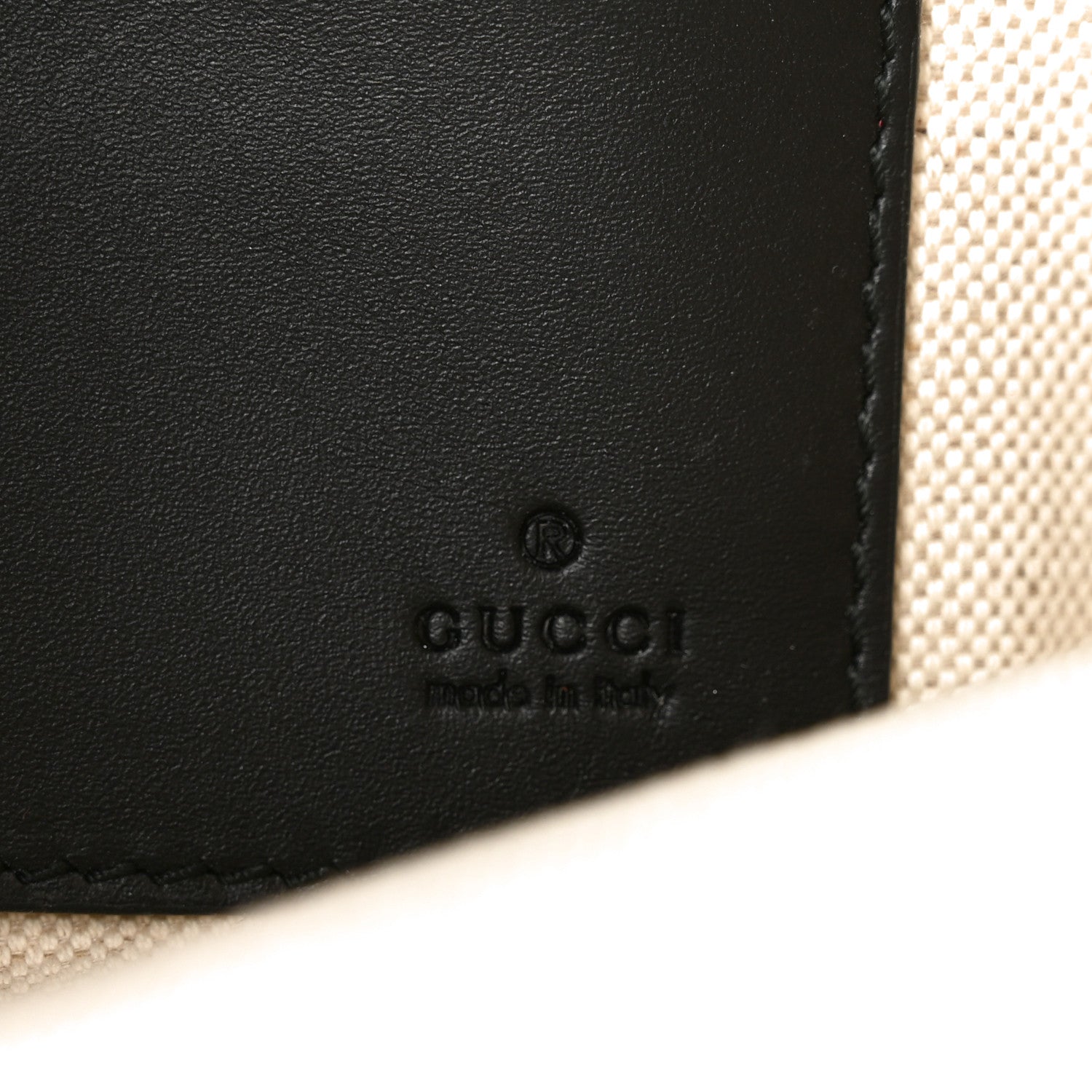 Gucci GG Supreme Monogram Kingsnake Zip Wristlet Pouch Beige Black 6 of 7