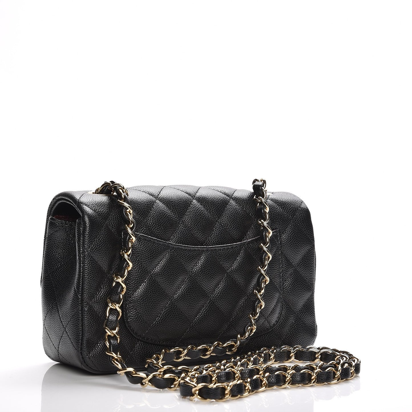 Caviar Quilted Mini Rectangular Flap Black