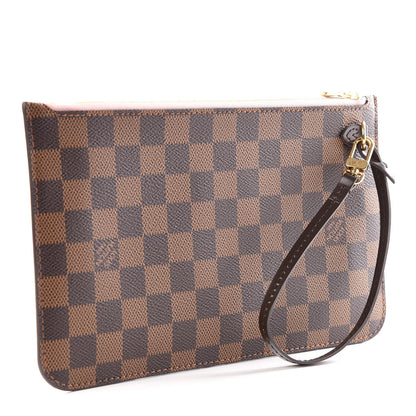 Louis Vuitton Damier Ebene Neverfull MM GM Pochette Rose Ballerine 2 of 10