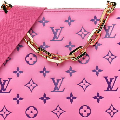 Louis Vuitton Lambskin Embossed Monogram Vuittamins Coussin PM Rose Violet 7 of 10