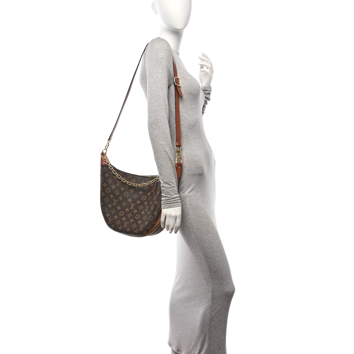 Reverse Monogram Loop Hobo