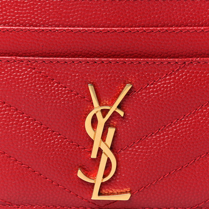 Saint Laurent Grain De Poudre Matelasse Chevron Monogram Credit Card Case 8 of 8