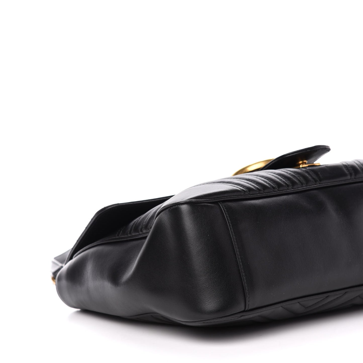 Calfskin Matelasse Large GG Marmont Shoulder Bag Black