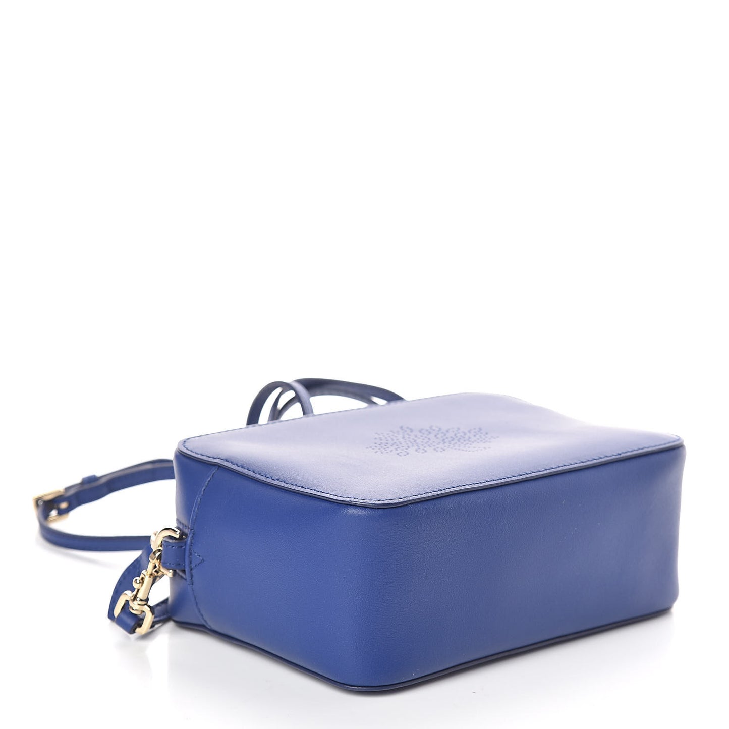 Calfskin Nappa Blossom Pochette With Strap Neon Blue