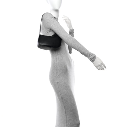 The Row Grained Calfskin Half Moon Shoulder Bag Black 2 of 10
