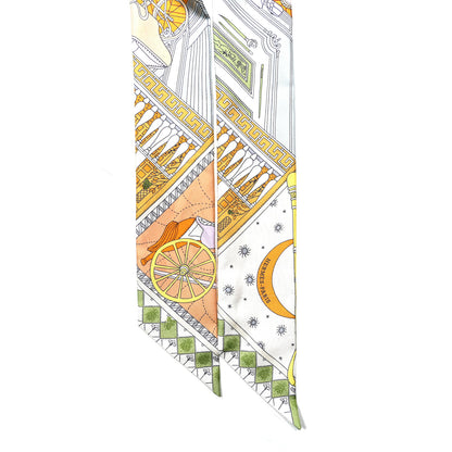 Hermes Silk Objets De Curiosite Twilly Gris Bluete Miel 3 of 4