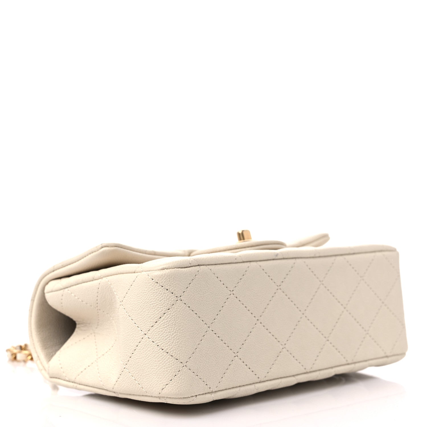 Chanel Caviar Quilted Mini Top Handle Rectangular Flap Beige 4 of 12