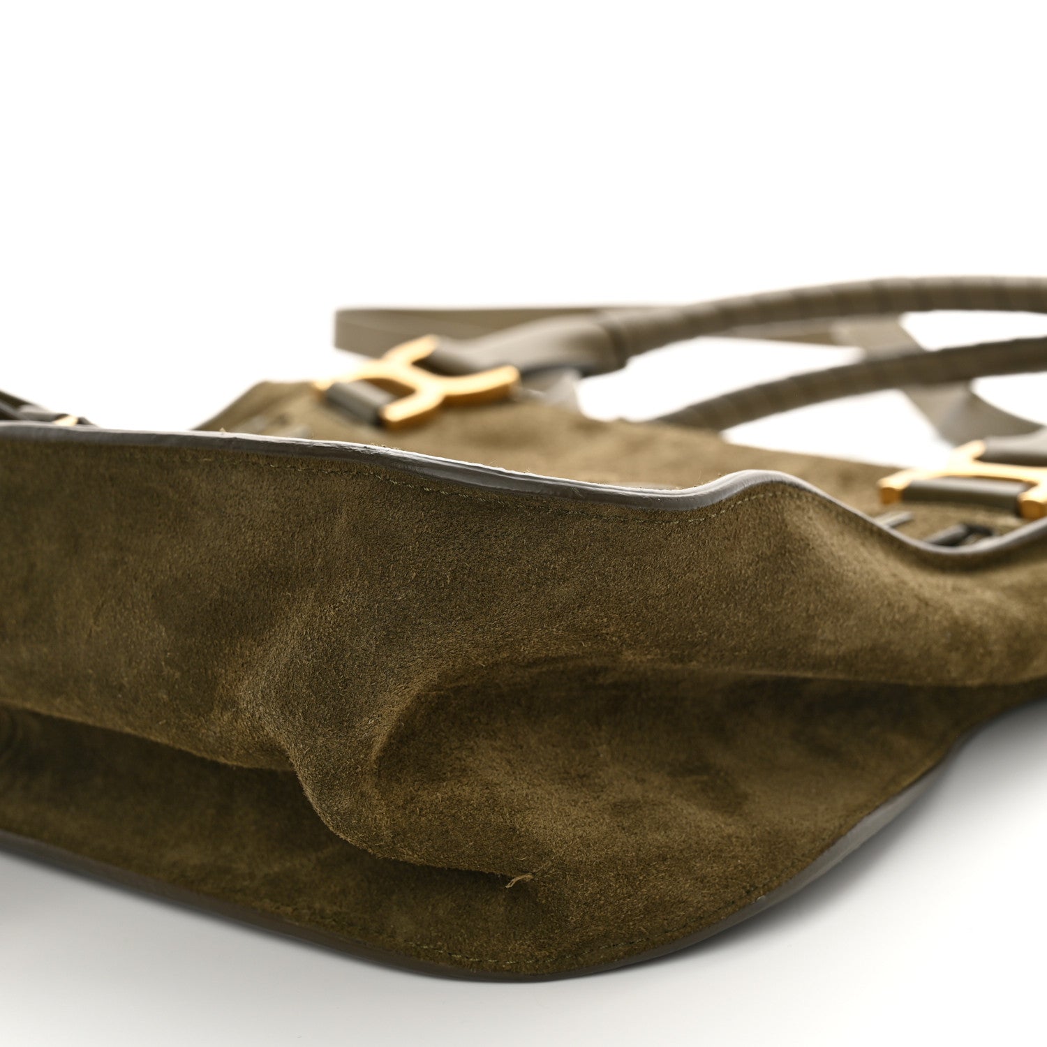 Chloe Suede Calfskin Medium Marcie Satchel Deep Olive 11 of 11