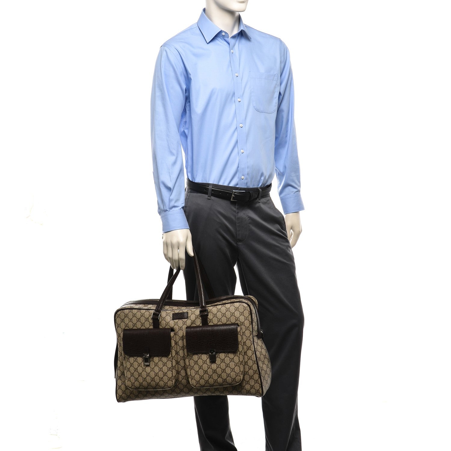 Gucci GG Plus Monogram Duffle Bag Dark Brown 2 of 7