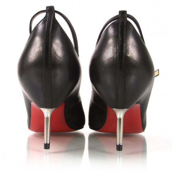 Leather Ika 70 Ankle Strap Pumps 36