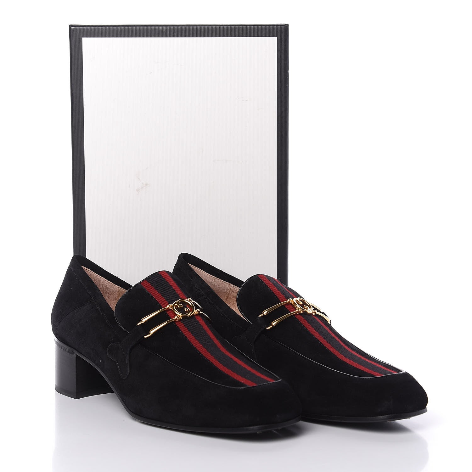 Gucci Suede Web Womens Loafers 42 Black 12 of 12