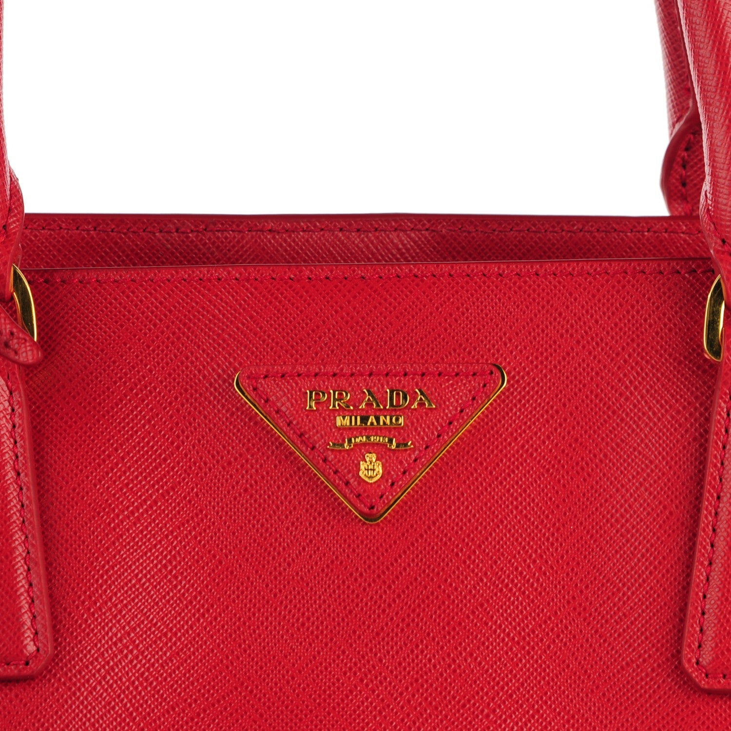 Prada Saffiano Lux Large Tote Fuoco 7 of 10