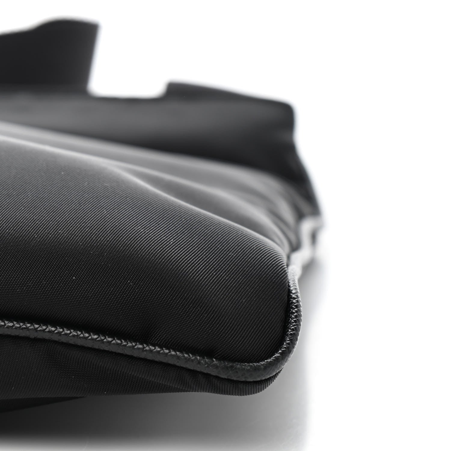 Prada Tessuto Nylon Saffiano Flat Messenger Bag Black 9 of 9