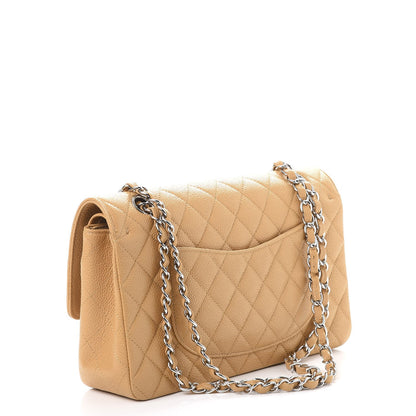 Chanel Caviar Quilted Medium Double Flap Beige 3 of 10