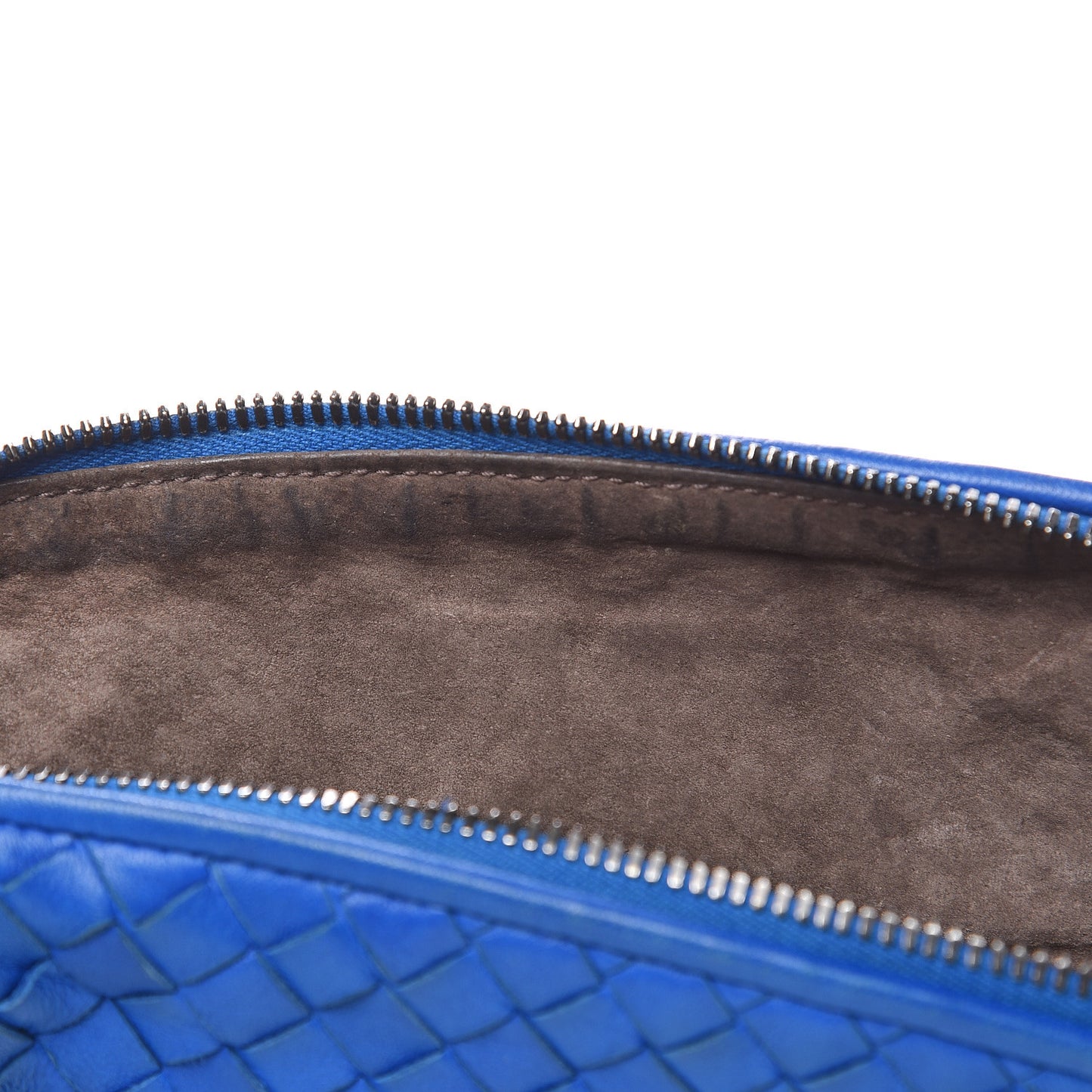 Nappa Intrecciato Nodini Crossbody Messenger Signal Blue