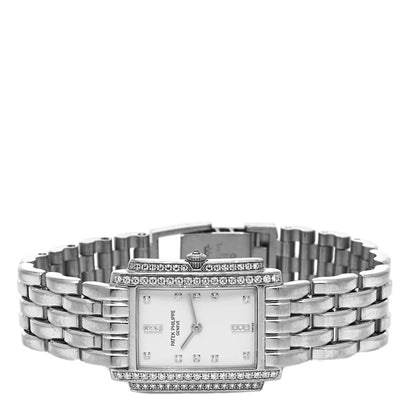 Patek Philippe 18K White Gold Diamond Bezel 22mm Gondolo Quartz Watch 4825 2 of 4