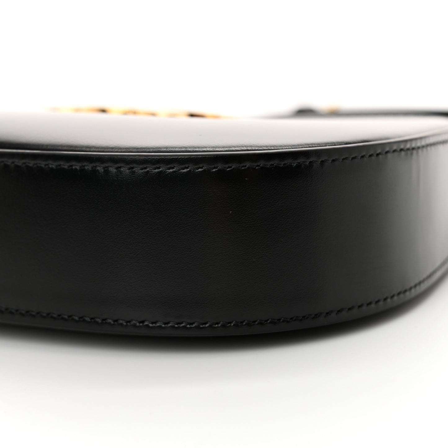 Shiny Calfskin Medium Tilly Triomphe Shoulder Bag Black