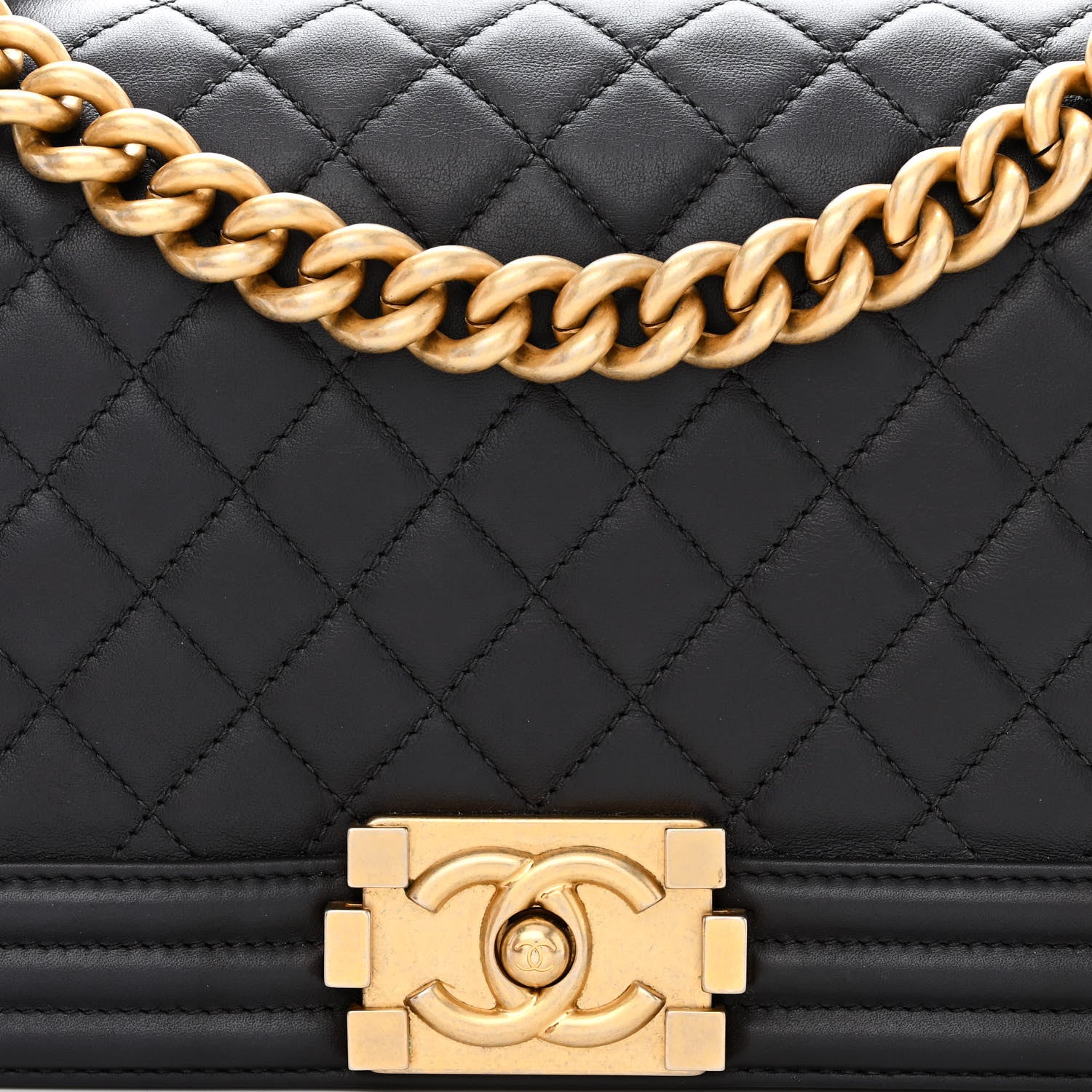 Chanel Calfskin Quilted Medium Boy Flap Black 8 of 11
