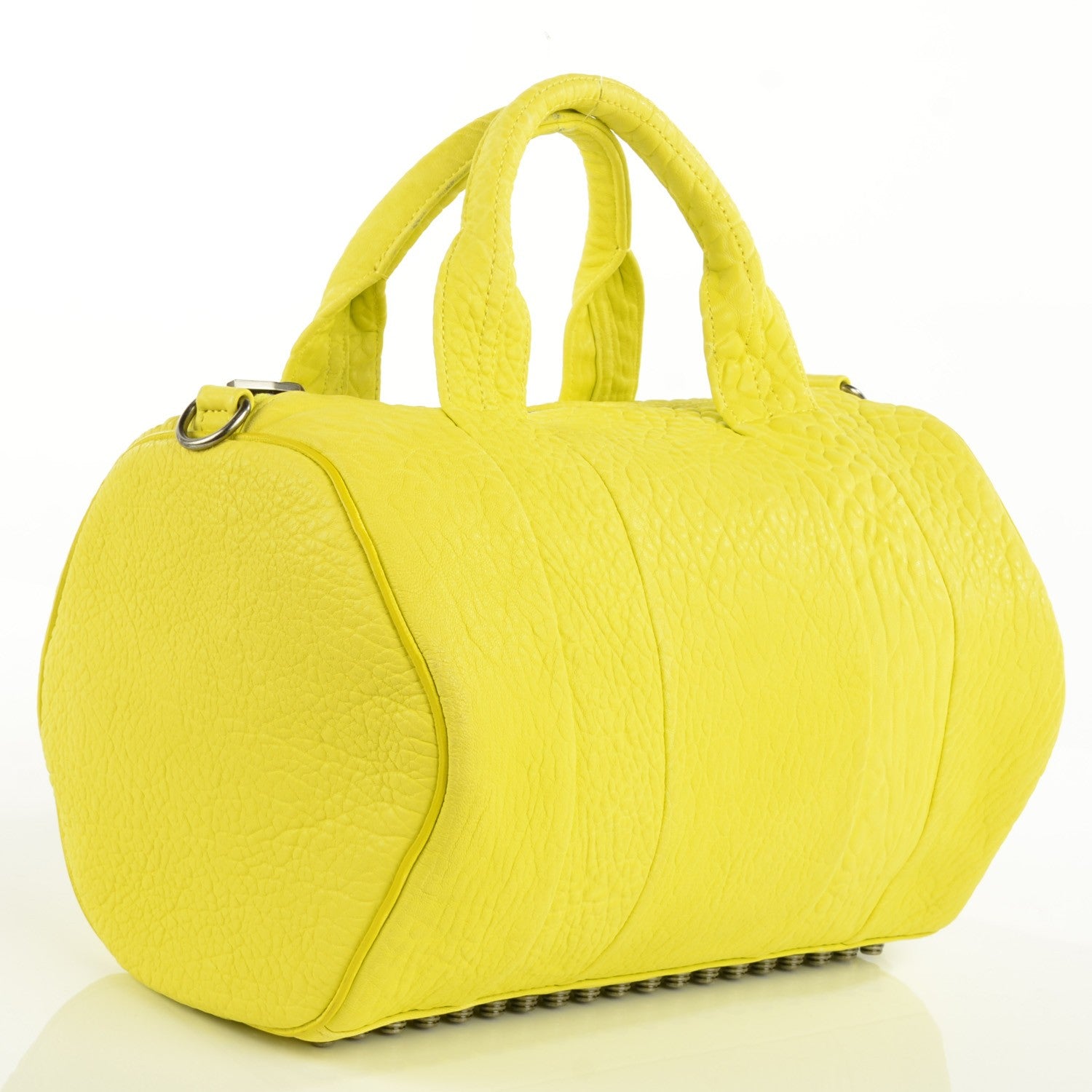 Alexander Wang Pebbled Lambskin Rocco Acid Black Nickel Hardware 3 of 9