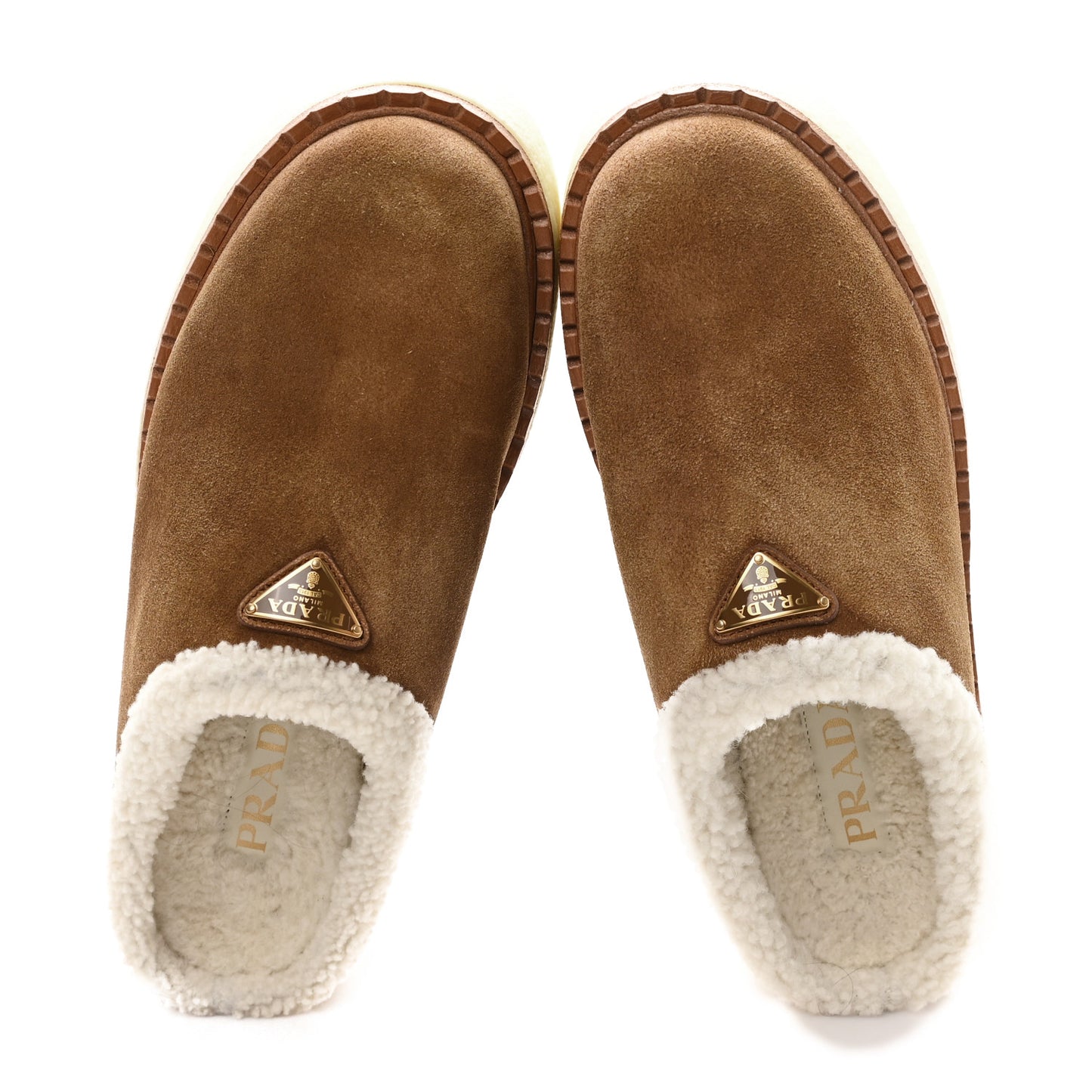 Shearling Suede Scamosciato Delave Winter Mules 38.5 Cannella