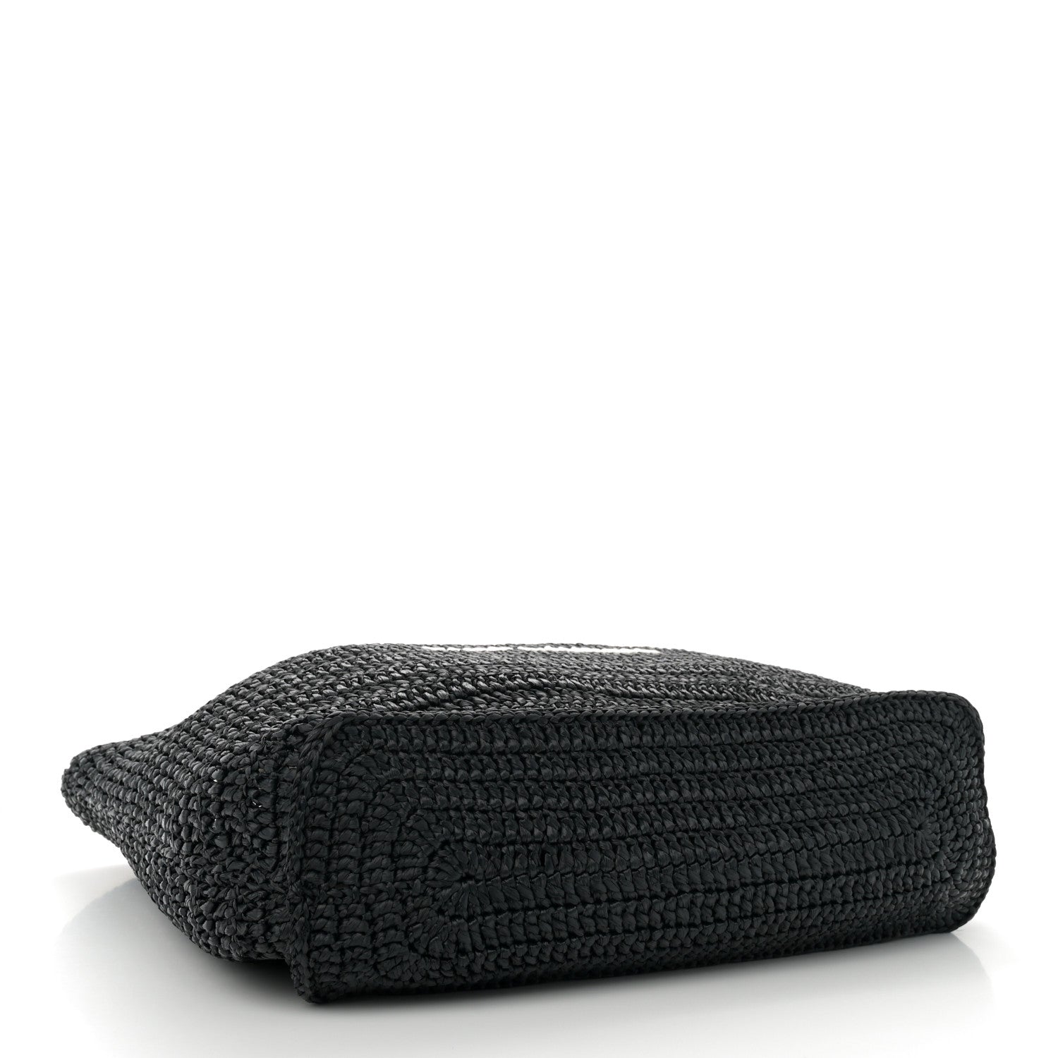 Saint Laurent Raffia Rive Gauche Tote Black 4 of 9