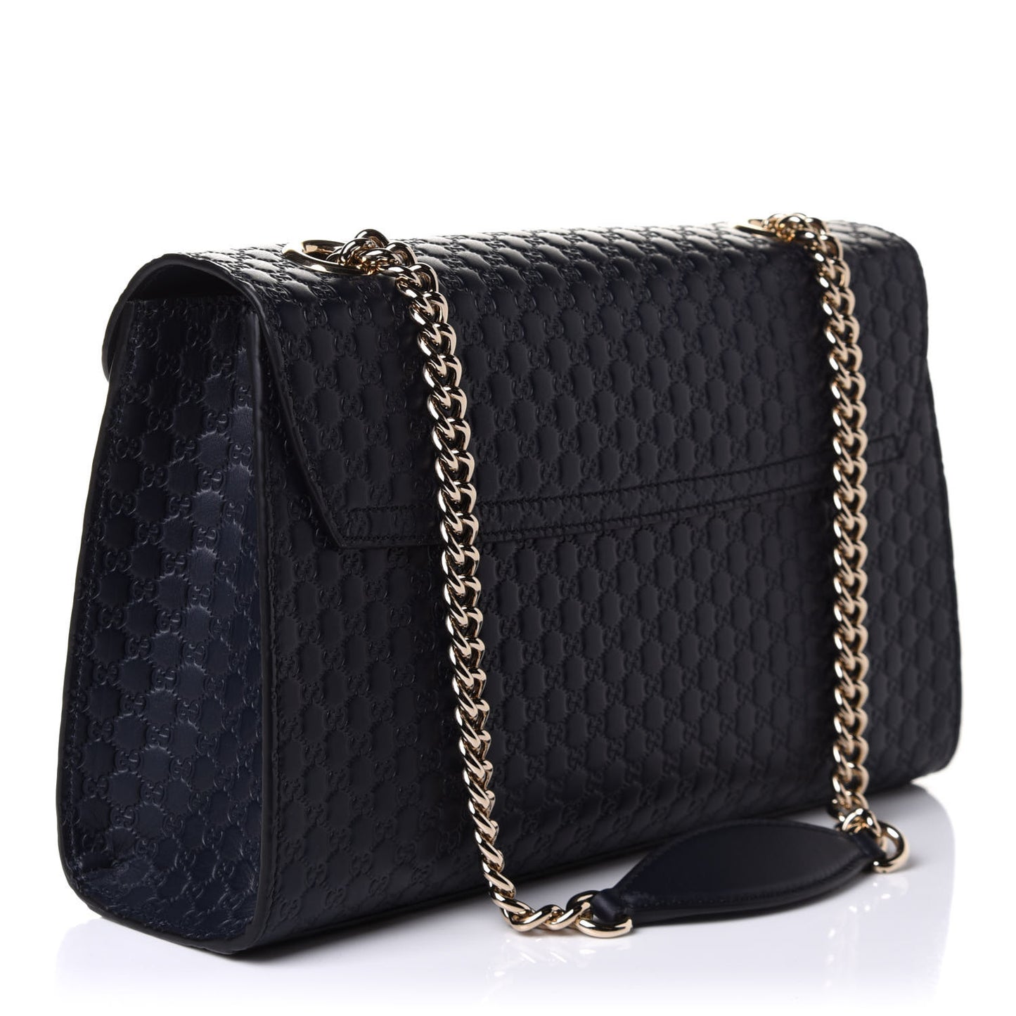 Soft Microguccissima Medium Emily Chain Shoulder Bag Blue