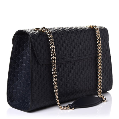 Gucci Soft Microguccissima Medium Emily Chain Shoulder Bag Blue 3 of 11