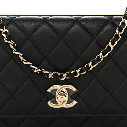 Chanel Lambskin Quilted Trendy CC Wallet On Chain WOC Black 9 of 12
