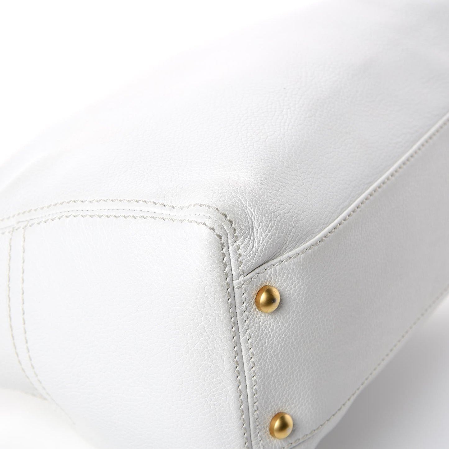 Calfskin CC Shoulder Bag White