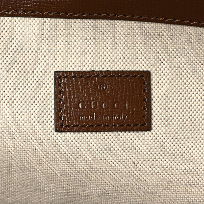 Gucci GG Supreme Monogram Azalea Calfskin Retro Interlocking G Duffle Bag Beige Ebony Brown Sugar 5 of 12