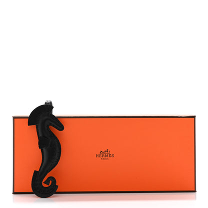 Hermes Milo Lambskin Seahorse Bag Charm So Black 5 of 5
