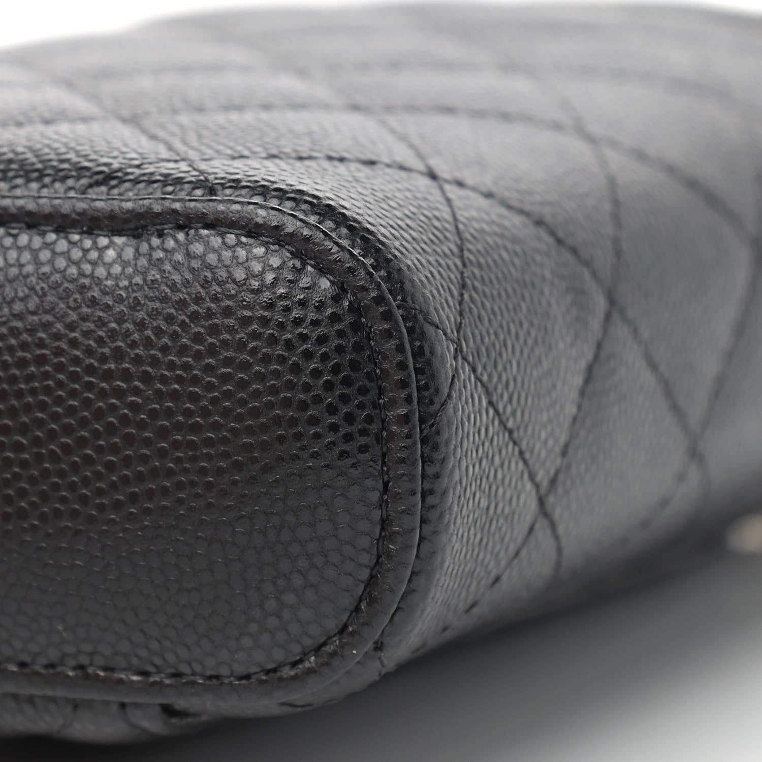 Chanel Caviar Quilted Phone Holder With Chain Black 9 of 9