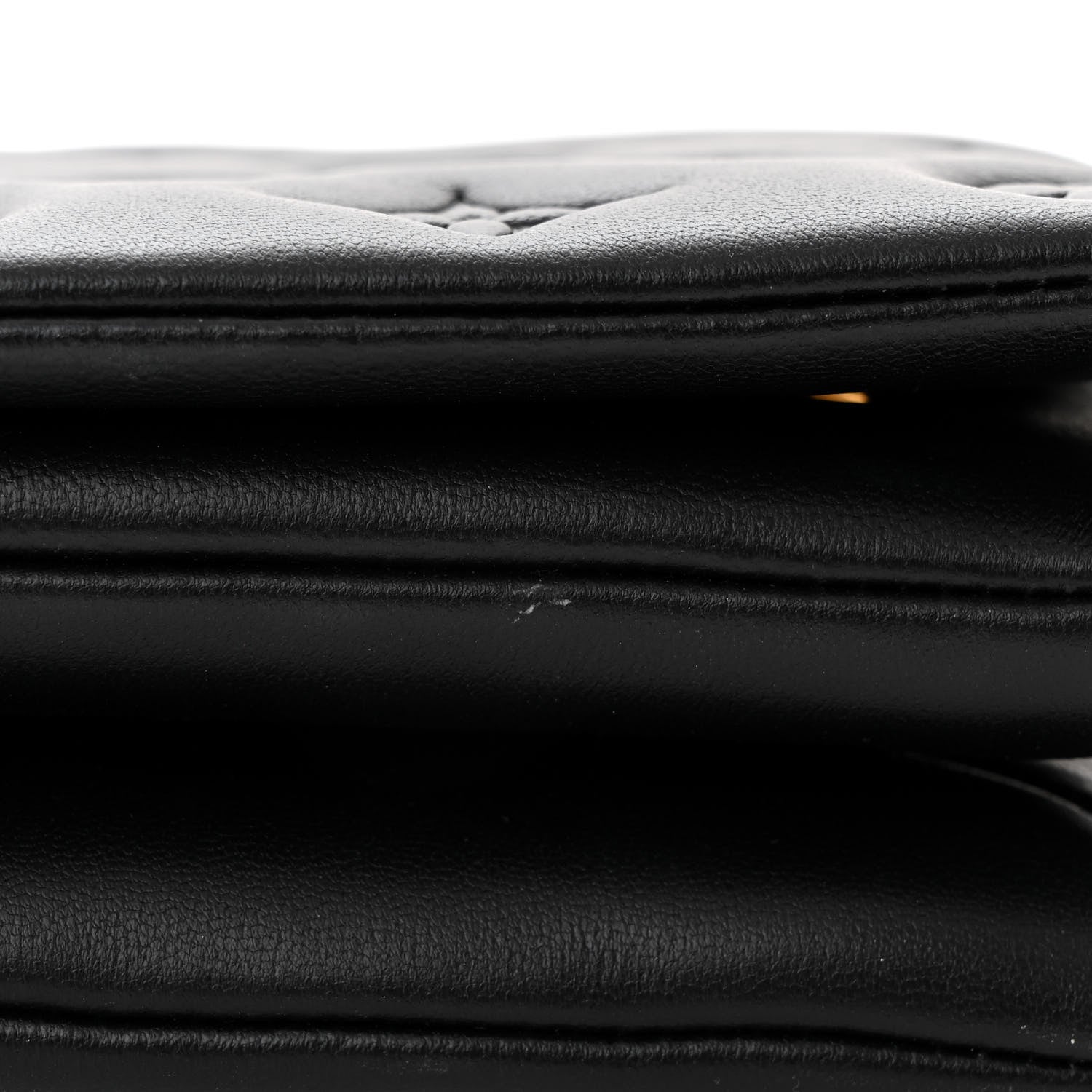 Louis Vuitton Lambskin Embossed Monogram Pochette Coussin Black 10 of 12