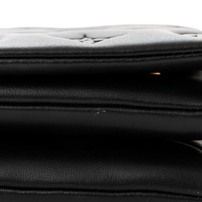Louis Vuitton Lambskin Embossed Monogram Pochette Coussin Black 10 of 12