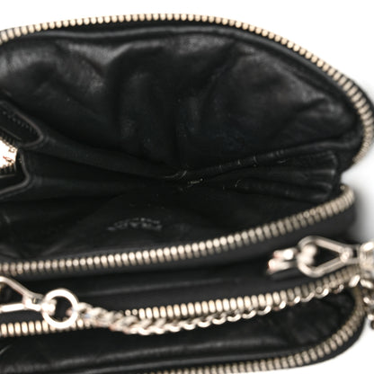 Prada Nappa Soft Padded Mini Triangle Crossbody Pouch Black 5 of 11