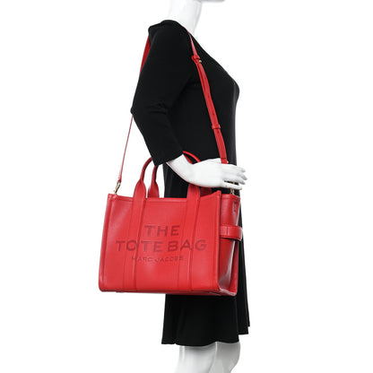 Marc Jacobs Grained Calfskin Medium The Tote Bag True Red 2 of 15