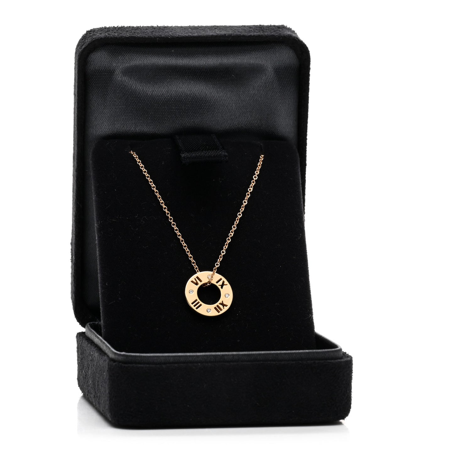 18K Rose Gold Diamond Atlas Pierced Pendant Necklace