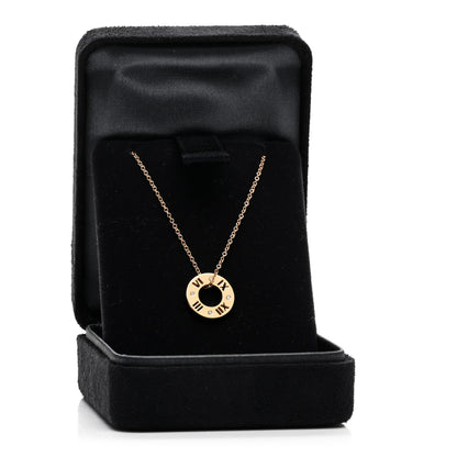 Tiffany 18K Rose Gold Diamond Atlas Pierced Pendant Necklace 5 of 5