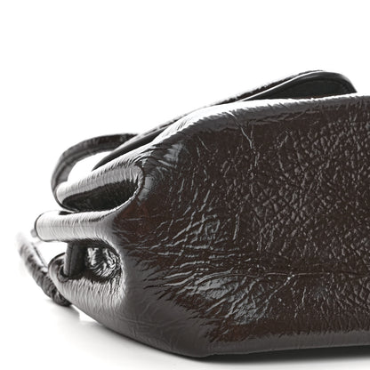 Bottega Veneta Patent Deerskin Small Beak Triangle Flap Shoulder Bag Fondant 8 of 9