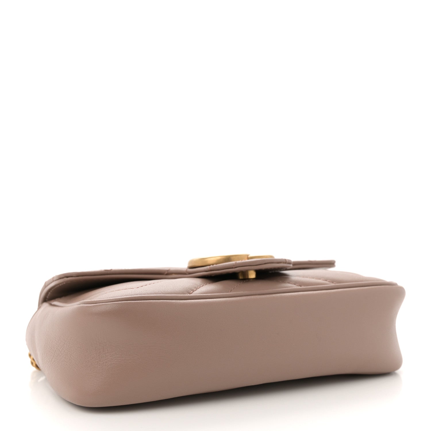 Gucci Calfskin Matelasse Super Mini GG Marmont Shoulder Bag Porcelain Rose 4 of 11
